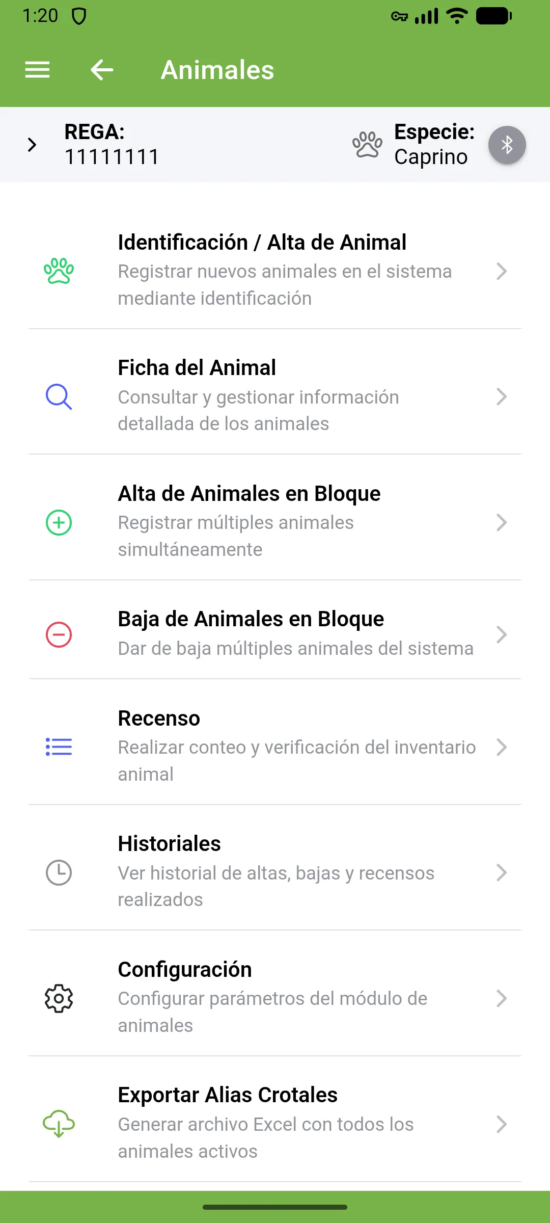 Gestión de Animales
